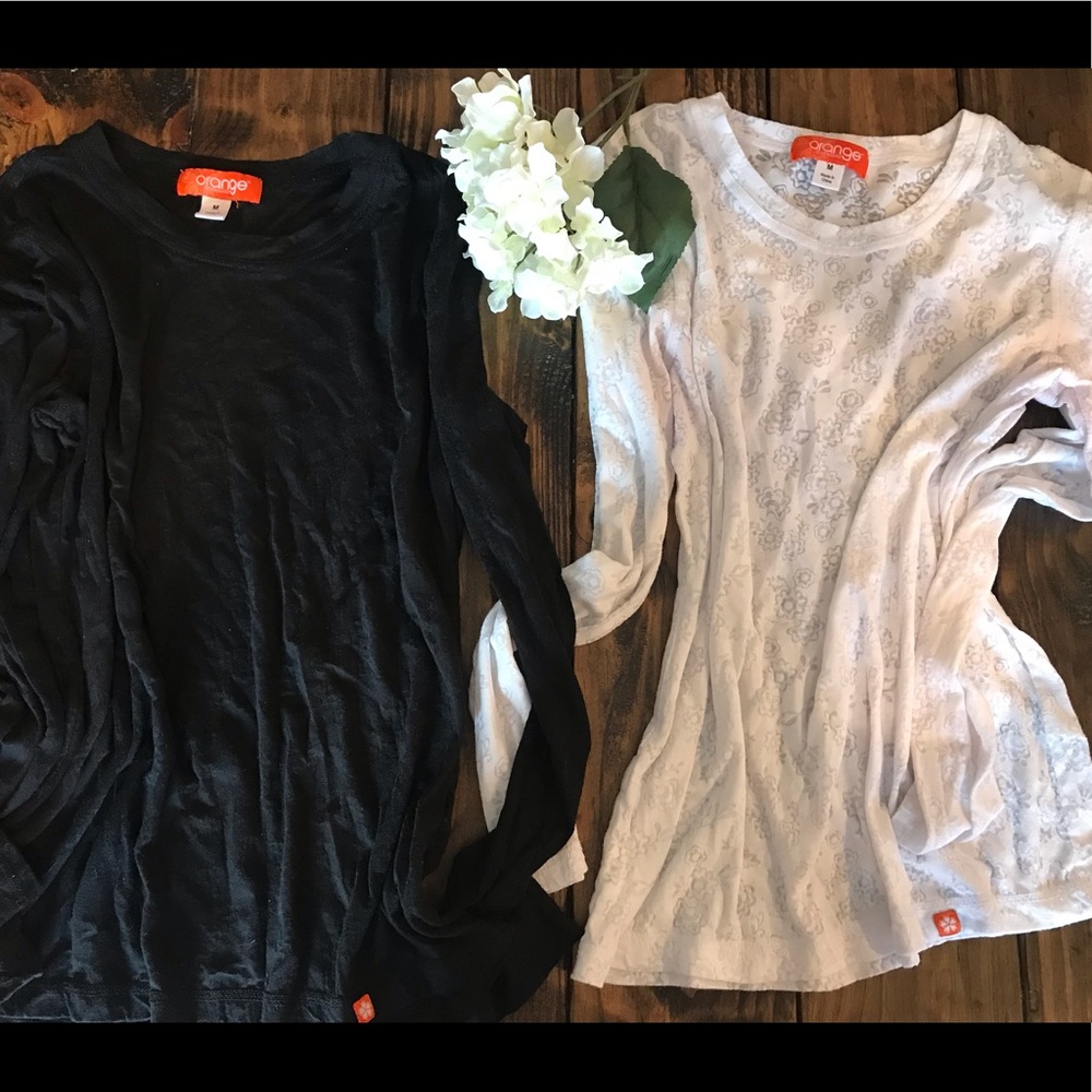 Two Orange Standard long sleeve scrub undershirts